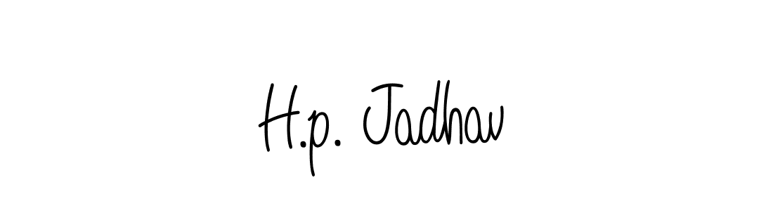 The best way (Angelique-Rose-font-FFP) to make a short signature is to pick only two or three words in your name. The name H.p. Jadhav include a total of six letters. For converting this name. H.p. Jadhav signature style 5 images and pictures png