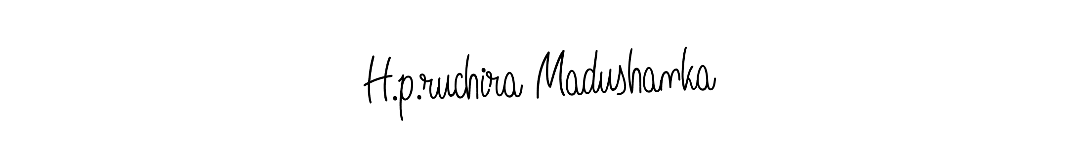 Create a beautiful signature design for name H.p.ruchira Madushanka. With this signature (Angelique-Rose-font-FFP) fonts, you can make a handwritten signature for free. H.p.ruchira Madushanka signature style 5 images and pictures png