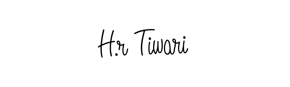 Design your own signature with our free online signature maker. With this signature software, you can create a handwritten (Angelique-Rose-font-FFP) signature for name H.r Tiwari. H.r Tiwari signature style 5 images and pictures png