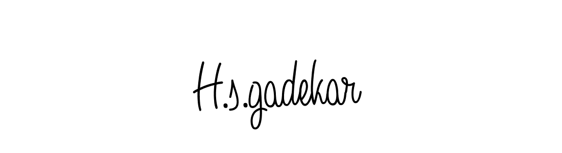 Create a beautiful signature design for name H.s.gadekar. With this signature (Angelique-Rose-font-FFP) fonts, you can make a handwritten signature for free. H.s.gadekar signature style 5 images and pictures png