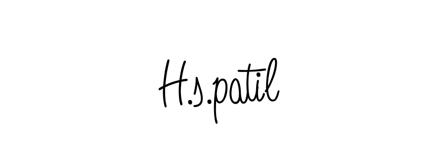 H.s.patil stylish signature style. Best Handwritten Sign (Angelique-Rose-font-FFP) for my name. Handwritten Signature Collection Ideas for my name H.s.patil. H.s.patil signature style 5 images and pictures png
