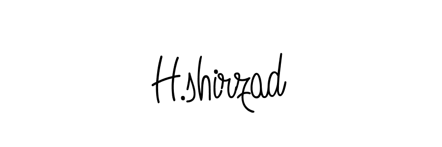 H.shirzad stylish signature style. Best Handwritten Sign (Angelique-Rose-font-FFP) for my name. Handwritten Signature Collection Ideas for my name H.shirzad. H.shirzad signature style 5 images and pictures png