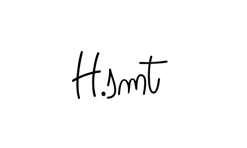 Create a beautiful signature design for name H.smt. With this signature (Angelique-Rose-font-FFP) fonts, you can make a handwritten signature for free. H.smt signature style 5 images and pictures png