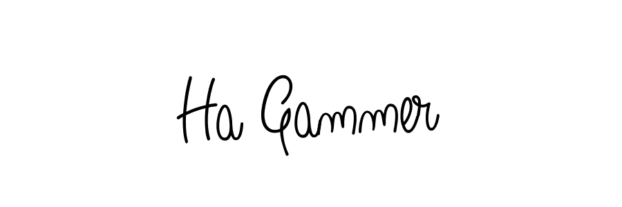 How to make Ha Gammer name signature. Use Angelique-Rose-font-FFP style for creating short signs online. This is the latest handwritten sign. Ha Gammer signature style 5 images and pictures png
