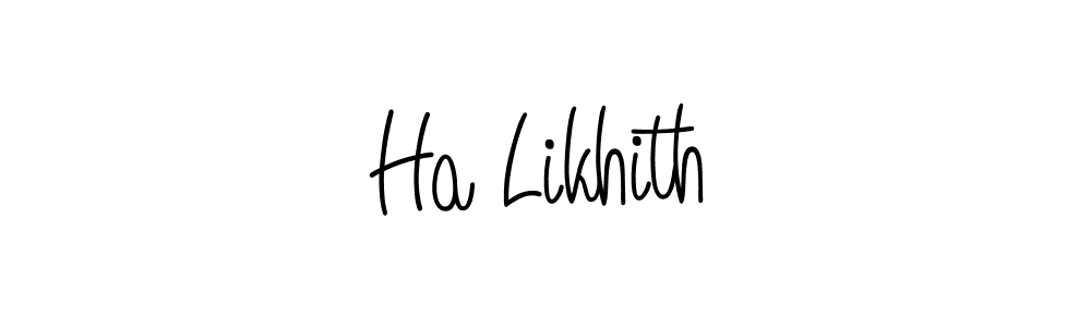 Best and Professional Signature Style for Ha Likhith. Angelique-Rose-font-FFP Best Signature Style Collection. Ha Likhith signature style 5 images and pictures png