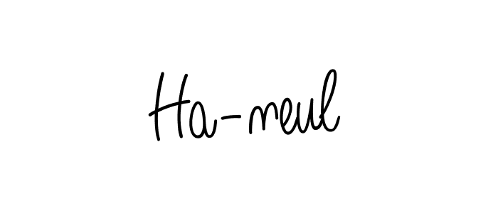 How to make Ha-neul signature? Angelique-Rose-font-FFP is a professional autograph style. Create handwritten signature for Ha-neul name. Ha-neul signature style 5 images and pictures png