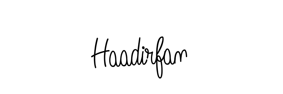 Make a beautiful signature design for name Haadirfan. Use this online signature maker to create a handwritten signature for free. Haadirfan signature style 5 images and pictures png