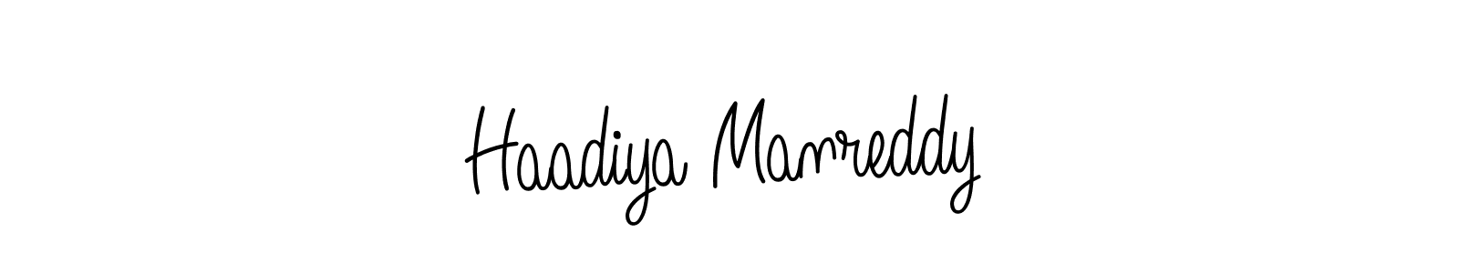 Create a beautiful signature design for name Haadiya Manreddy. With this signature (Angelique-Rose-font-FFP) fonts, you can make a handwritten signature for free. Haadiya Manreddy signature style 5 images and pictures png