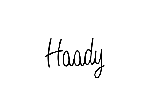 Create a beautiful signature design for name Haady. With this signature (Angelique-Rose-font-FFP) fonts, you can make a handwritten signature for free. Haady signature style 5 images and pictures png