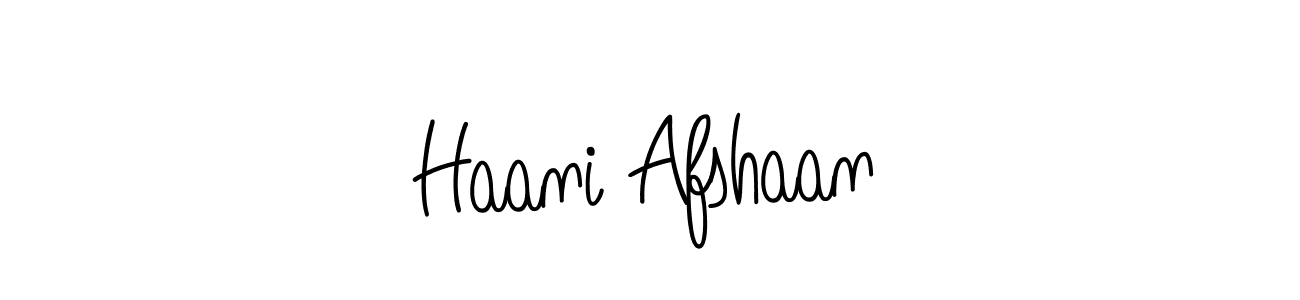 Also we have Haani Afshaan name is the best signature style. Create professional handwritten signature collection using Angelique-Rose-font-FFP autograph style. Haani Afshaan signature style 5 images and pictures png