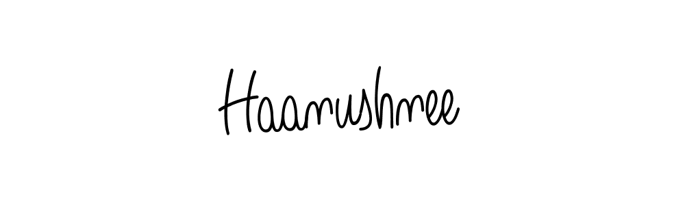 Use a signature maker to create a handwritten signature online. With this signature software, you can design (Angelique-Rose-font-FFP) your own signature for name Haanushnee. Haanushnee signature style 5 images and pictures png