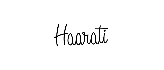 Haarati stylish signature style. Best Handwritten Sign (Angelique-Rose-font-FFP) for my name. Handwritten Signature Collection Ideas for my name Haarati. Haarati signature style 5 images and pictures png