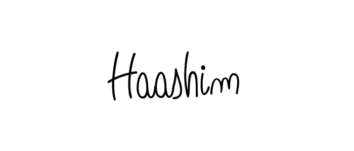 Design your own signature with our free online signature maker. With this signature software, you can create a handwritten (Angelique-Rose-font-FFP) signature for name Haashim. Haashim signature style 5 images and pictures png
