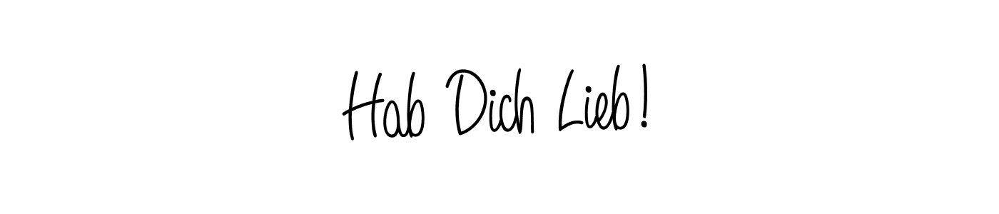 How to Draw Hab Dich Lieb! signature style? Angelique-Rose-font-FFP is a latest design signature styles for name Hab Dich Lieb!. Hab Dich Lieb! signature style 5 images and pictures png