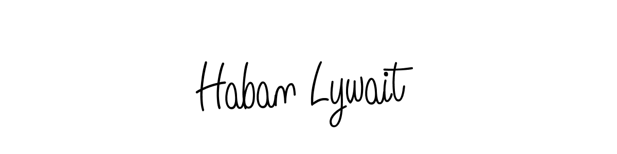 How to make Haban Lywait signature? Angelique-Rose-font-FFP is a professional autograph style. Create handwritten signature for Haban Lywait name. Haban Lywait signature style 5 images and pictures png