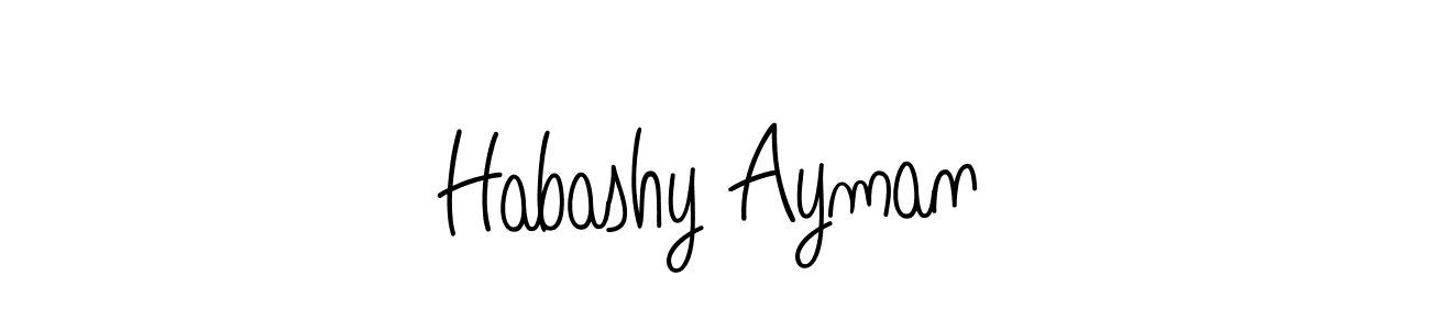 Habashy Ayman stylish signature style. Best Handwritten Sign (Angelique-Rose-font-FFP) for my name. Handwritten Signature Collection Ideas for my name Habashy Ayman. Habashy Ayman signature style 5 images and pictures png