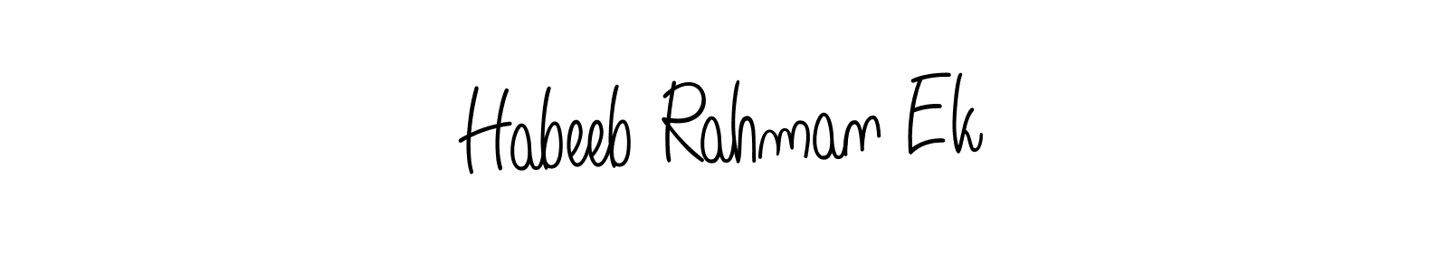 Once you've used our free online signature maker to create your best signature Angelique-Rose-font-FFP style, it's time to enjoy all of the benefits that Habeeb Rahman Ek name signing documents. Habeeb Rahman Ek signature style 5 images and pictures png