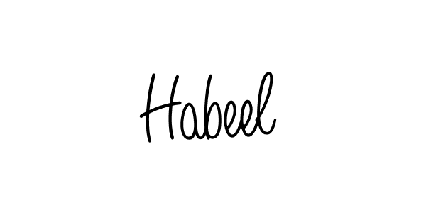 How to make Habeel name signature. Use Angelique-Rose-font-FFP style for creating short signs online. This is the latest handwritten sign. Habeel signature style 5 images and pictures png