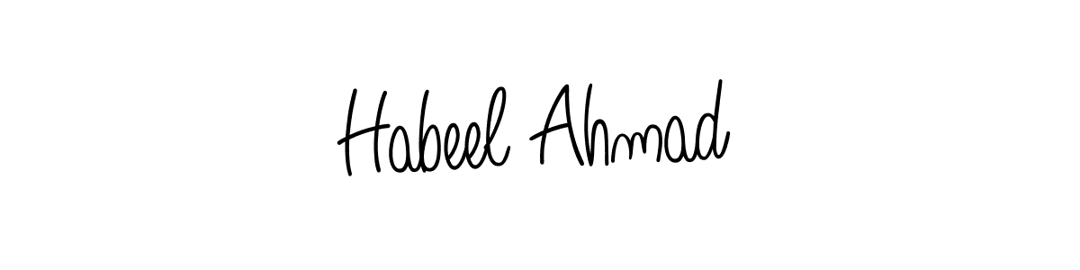 Make a short Habeel Ahmad signature style. Manage your documents anywhere anytime using Angelique-Rose-font-FFP. Create and add eSignatures, submit forms, share and send files easily. Habeel Ahmad signature style 5 images and pictures png
