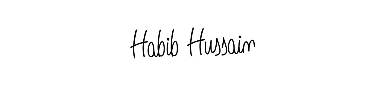 How to make Habib Hussain name signature. Use Angelique-Rose-font-FFP style for creating short signs online. This is the latest handwritten sign. Habib Hussain signature style 5 images and pictures png