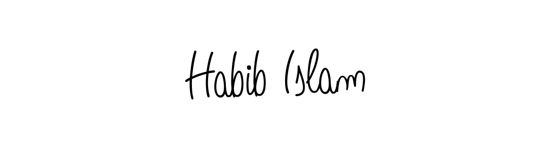 Design your own signature with our free online signature maker. With this signature software, you can create a handwritten (Angelique-Rose-font-FFP) signature for name Habib Islam. Habib Islam signature style 5 images and pictures png