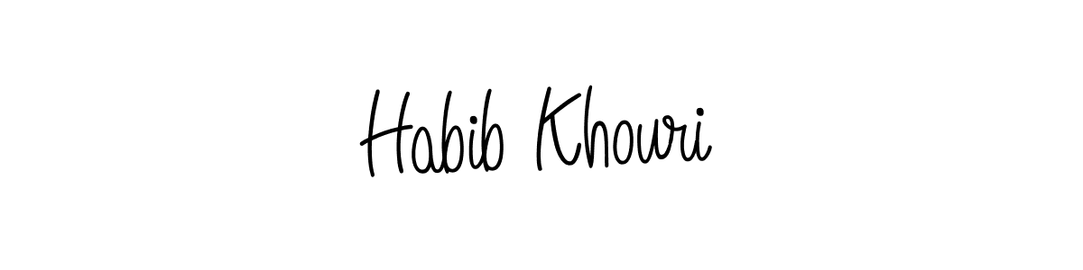 The best way (Angelique-Rose-font-FFP) to make a short signature is to pick only two or three words in your name. The name Habib Khouri include a total of six letters. For converting this name. Habib Khouri signature style 5 images and pictures png