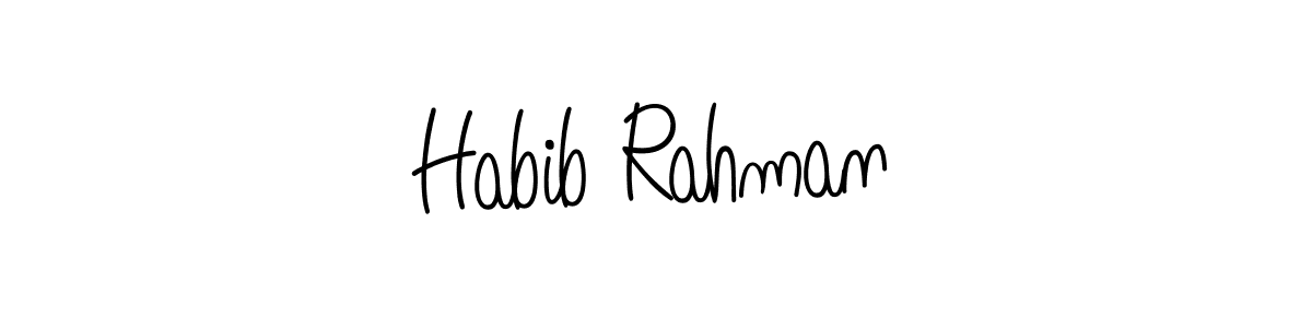 Use a signature maker to create a handwritten signature online. With this signature software, you can design (Angelique-Rose-font-FFP) your own signature for name Habib Rahman. Habib Rahman signature style 5 images and pictures png