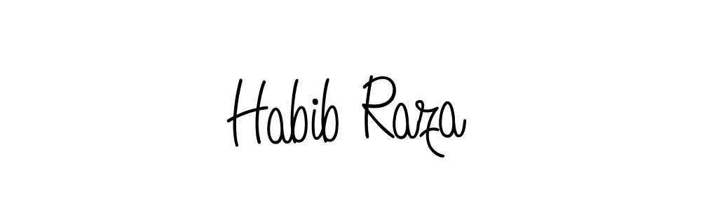 Design your own signature with our free online signature maker. With this signature software, you can create a handwritten (Angelique-Rose-font-FFP) signature for name Habib Raza. Habib Raza signature style 5 images and pictures png