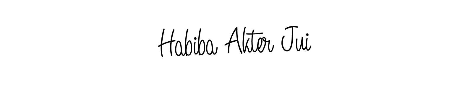 How to Draw Habiba Akter Jui signature style? Angelique-Rose-font-FFP is a latest design signature styles for name Habiba Akter Jui. Habiba Akter Jui signature style 5 images and pictures png