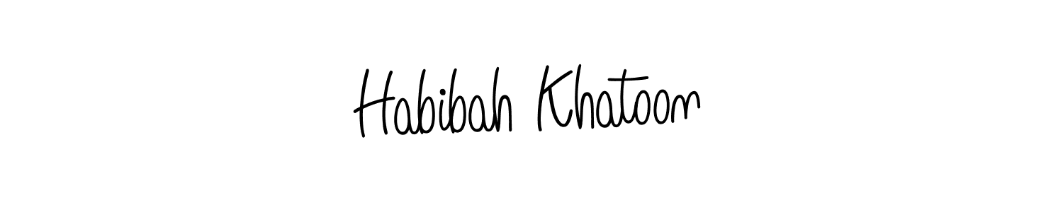 Habibah Khatoon stylish signature style. Best Handwritten Sign (Angelique-Rose-font-FFP) for my name. Handwritten Signature Collection Ideas for my name Habibah Khatoon. Habibah Khatoon signature style 5 images and pictures png