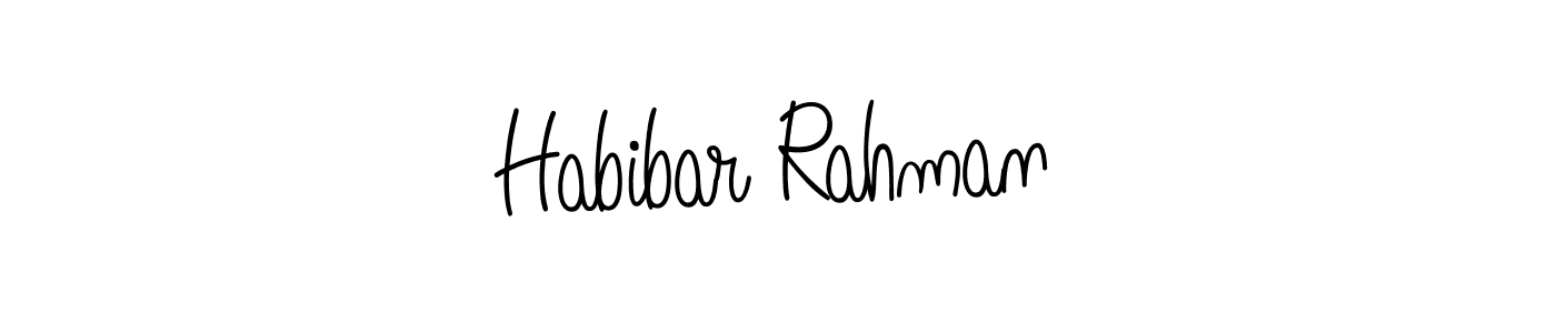 Create a beautiful signature design for name Habibar Rahman. With this signature (Angelique-Rose-font-FFP) fonts, you can make a handwritten signature for free. Habibar Rahman signature style 5 images and pictures png