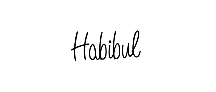 How to make Habibul name signature. Use Angelique-Rose-font-FFP style for creating short signs online. This is the latest handwritten sign. Habibul signature style 5 images and pictures png