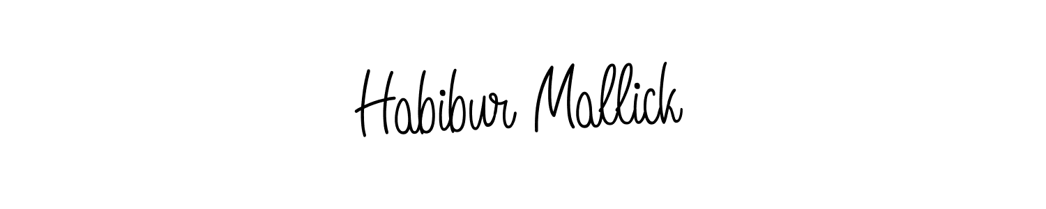 How to make Habibur Mallick name signature. Use Angelique-Rose-font-FFP style for creating short signs online. This is the latest handwritten sign. Habibur Mallick signature style 5 images and pictures png