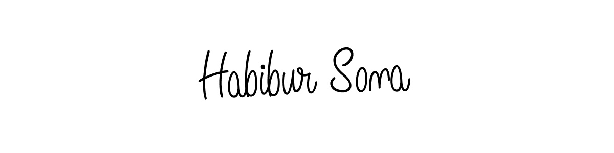 if you are searching for the best signature style for your name Habibur Sona. so please give up your signature search. here we have designed multiple signature styles  using Angelique-Rose-font-FFP. Habibur Sona signature style 5 images and pictures png