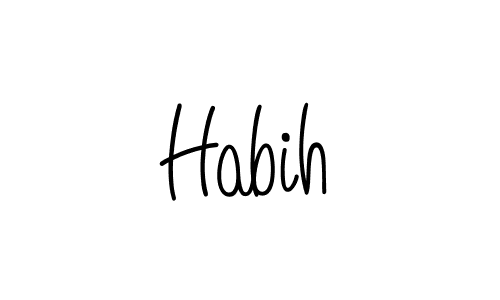 Create a beautiful signature design for name Habih. With this signature (Angelique-Rose-font-FFP) fonts, you can make a handwritten signature for free. Habih signature style 5 images and pictures png