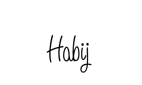 Habij stylish signature style. Best Handwritten Sign (Angelique-Rose-font-FFP) for my name. Handwritten Signature Collection Ideas for my name Habij. Habij signature style 5 images and pictures png
