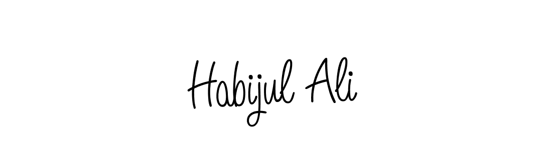 Habijul Ali stylish signature style. Best Handwritten Sign (Angelique-Rose-font-FFP) for my name. Handwritten Signature Collection Ideas for my name Habijul Ali. Habijul Ali signature style 5 images and pictures png