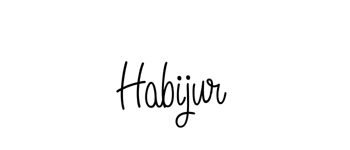 You should practise on your own different ways (Angelique-Rose-font-FFP) to write your name (Habijur) in signature. don't let someone else do it for you. Habijur signature style 5 images and pictures png