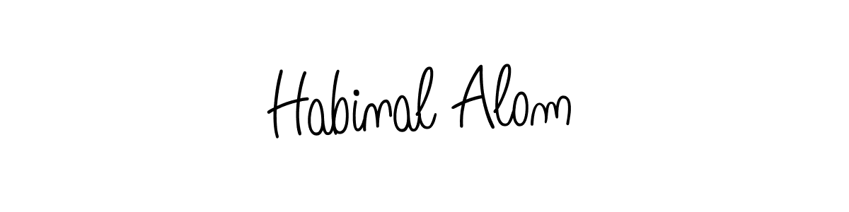 This is the best signature style for the Habinal Alom name. Also you like these signature font (Angelique-Rose-font-FFP). Mix name signature. Habinal Alom signature style 5 images and pictures png