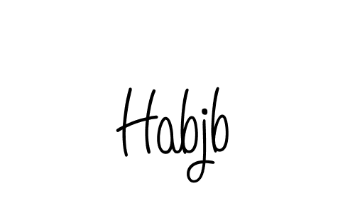 You should practise on your own different ways (Angelique-Rose-font-FFP) to write your name (Habjb) in signature. don't let someone else do it for you. Habjb signature style 5 images and pictures png