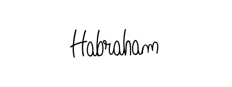 How to make Habraham name signature. Use Angelique-Rose-font-FFP style for creating short signs online. This is the latest handwritten sign. Habraham signature style 5 images and pictures png