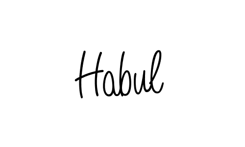 Habul stylish signature style. Best Handwritten Sign (Angelique-Rose-font-FFP) for my name. Handwritten Signature Collection Ideas for my name Habul. Habul signature style 5 images and pictures png