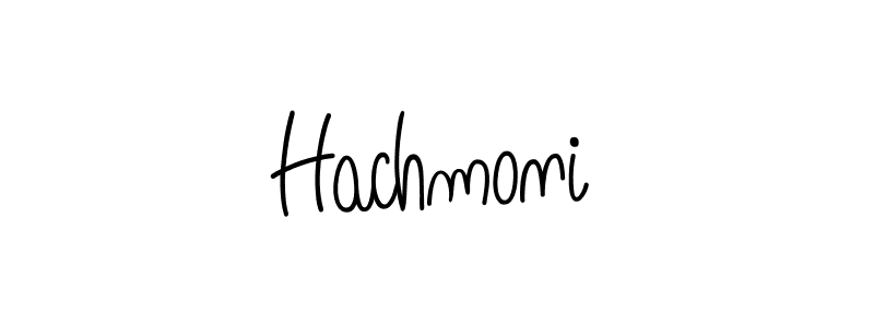 The best way (Angelique-Rose-font-FFP) to make a short signature is to pick only two or three words in your name. The name Hachmoni include a total of six letters. For converting this name. Hachmoni signature style 5 images and pictures png