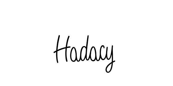 Use a signature maker to create a handwritten signature online. With this signature software, you can design (Angelique-Rose-font-FFP) your own signature for name Hadacy. Hadacy signature style 5 images and pictures png