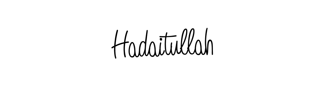 Make a beautiful signature design for name Hadaitullah. With this signature (Angelique-Rose-font-FFP) style, you can create a handwritten signature for free. Hadaitullah signature style 5 images and pictures png