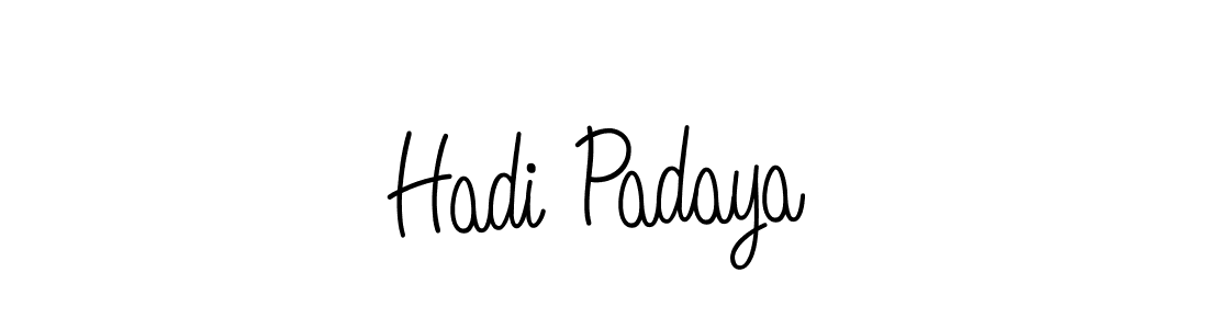 Make a beautiful signature design for name Hadi Padaya. With this signature (Angelique-Rose-font-FFP) style, you can create a handwritten signature for free. Hadi Padaya signature style 5 images and pictures png