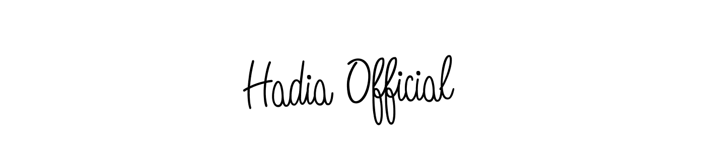 Design your own signature with our free online signature maker. With this signature software, you can create a handwritten (Angelique-Rose-font-FFP) signature for name Hadia Official. Hadia Official signature style 5 images and pictures png