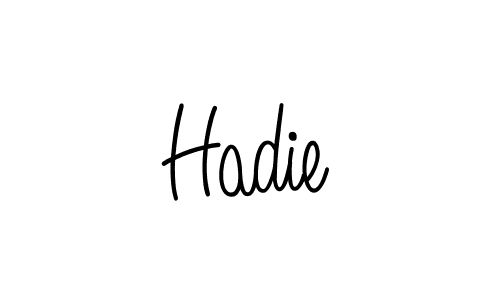 Use a signature maker to create a handwritten signature online. With this signature software, you can design (Angelique-Rose-font-FFP) your own signature for name Hadie. Hadie signature style 5 images and pictures png