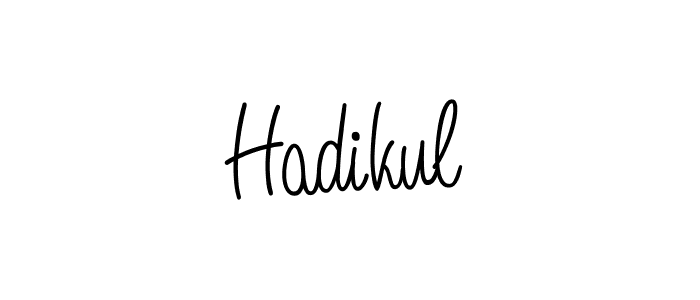 How to make Hadikul name signature. Use Angelique-Rose-font-FFP style for creating short signs online. This is the latest handwritten sign. Hadikul signature style 5 images and pictures png