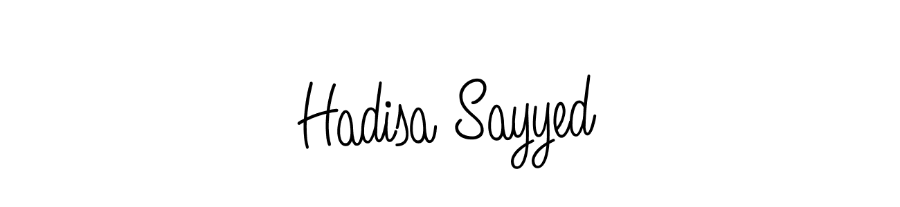 How to make Hadisa Sayyed signature? Angelique-Rose-font-FFP is a professional autograph style. Create handwritten signature for Hadisa Sayyed name. Hadisa Sayyed signature style 5 images and pictures png